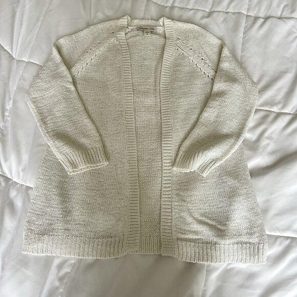 Coldwater Creek Womans 8 Cardigan Sweater White Cottagecore - Picture 1 of 6